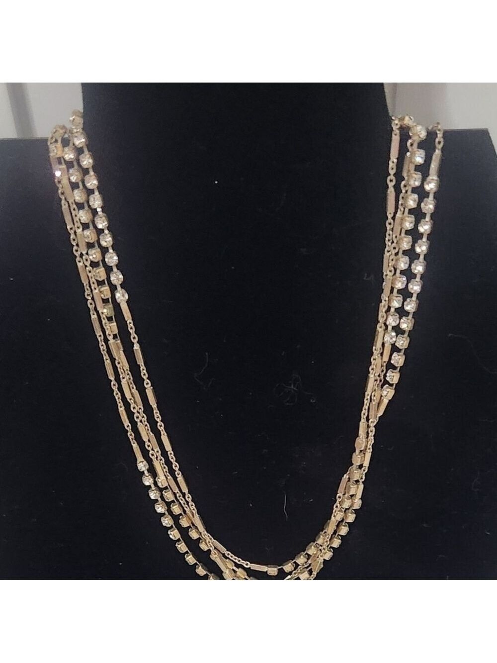 Elegant Silver And Rhinestone Versatile Classic Adjustable  Layered Necklace
